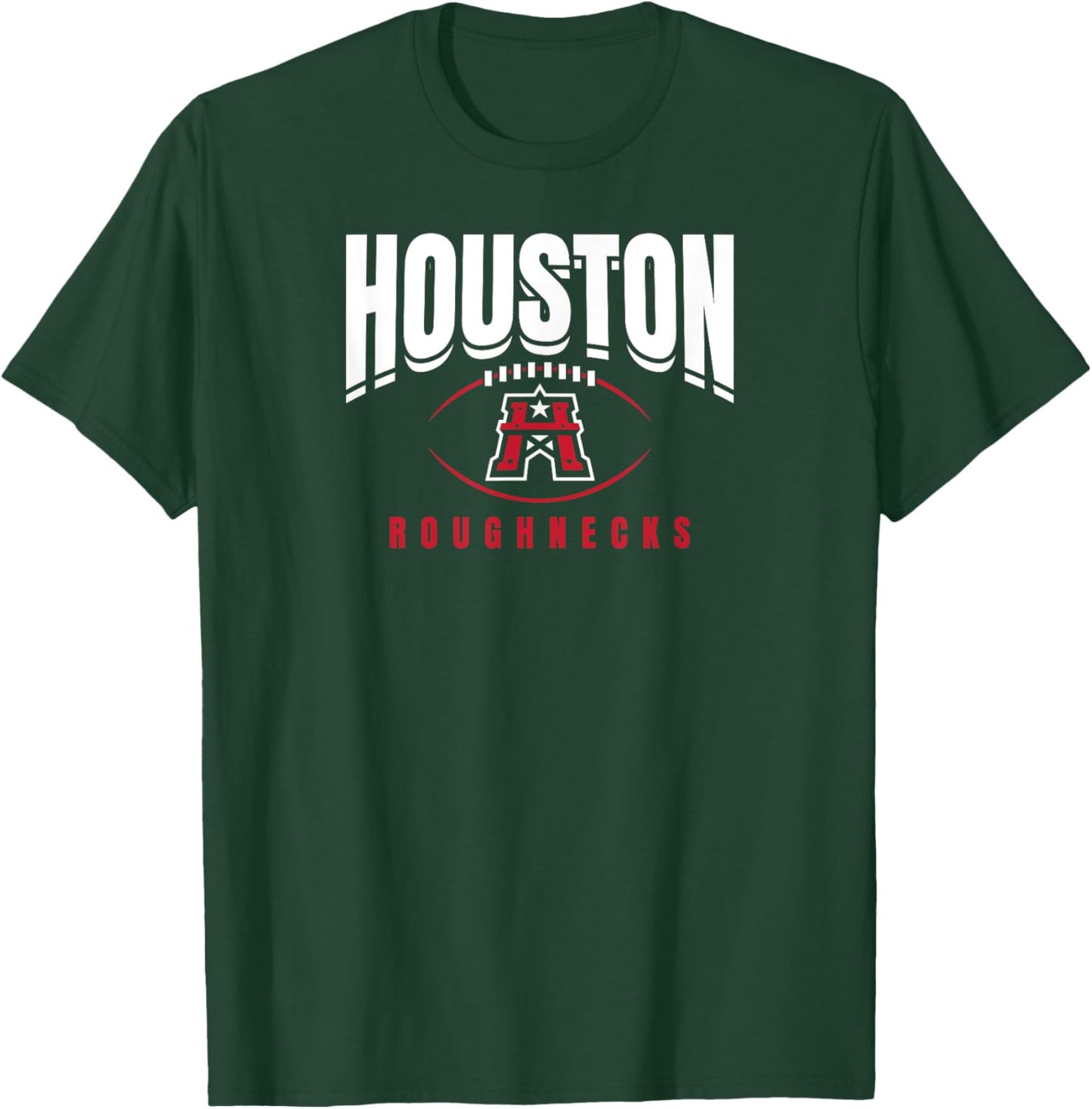Houston Roughnecks: Football Outline T-Shirt - T-Shirt | Forest