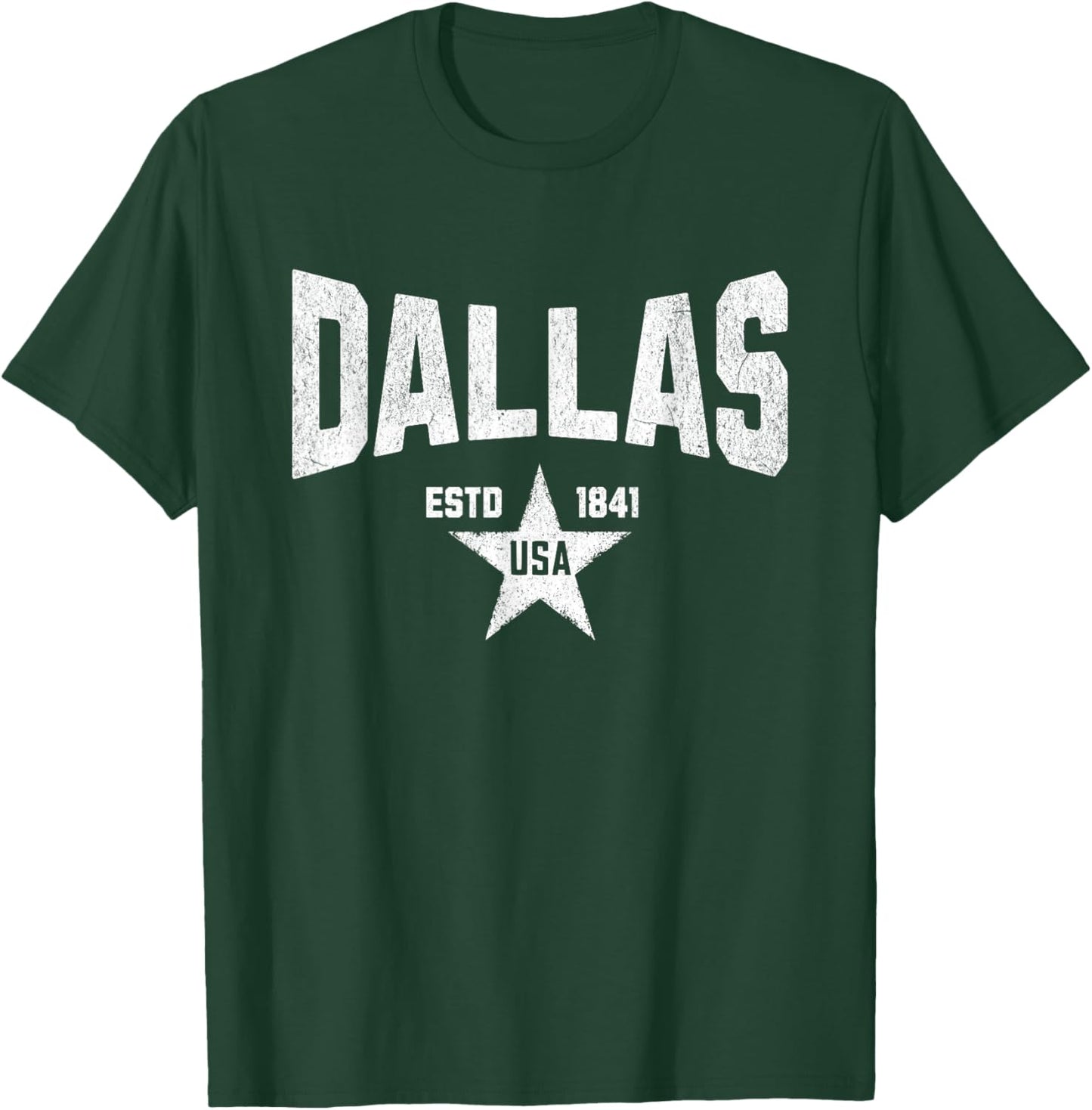 Camo Souvenir USA Star Dallas Texas T-Shirt - T-Shirt | Forest