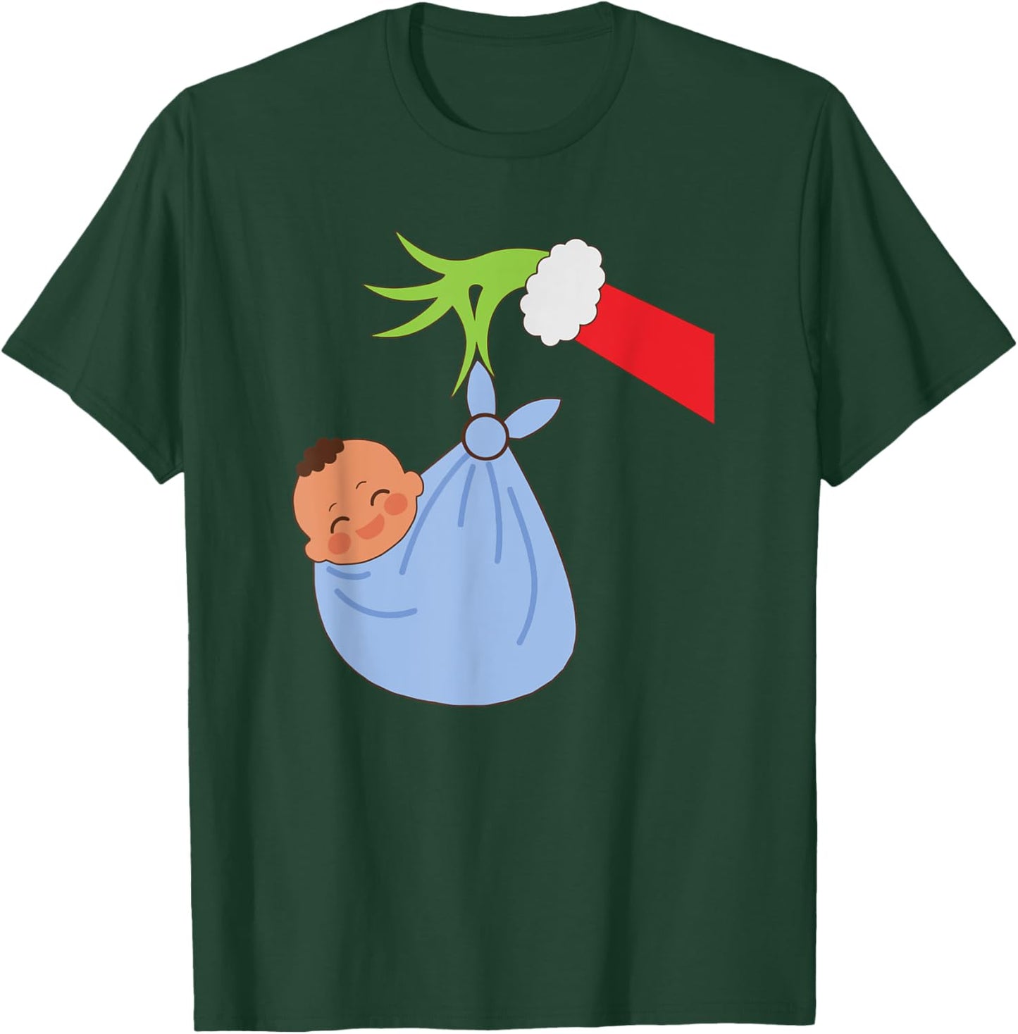 NICU Labor Delivery Nurse Santa Christmas Xmas Pajamas Funny T-Shirt - T-Shirt | Forest