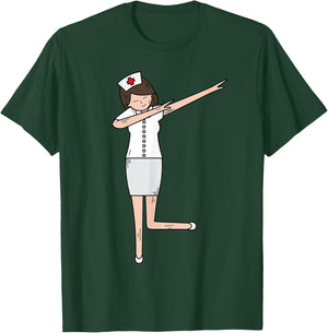 Best Dabbing Nurse Design Girls RN Emergency Nurse T-Shirt - T-Shirt | Forest