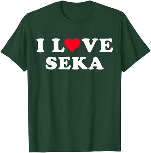 I Love Seka Matching Girlfriend & Boyfriend Seka Name T-Shirt - T-Shirt | Forest