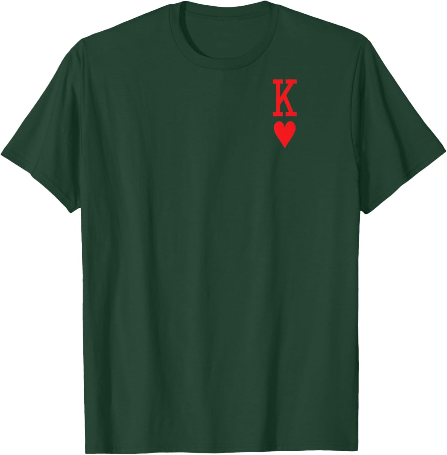 King of Hearts and Queen of Hearts Couples Matching Pajama Raglan Baseball T-Shirt - T-Shirt | Forest