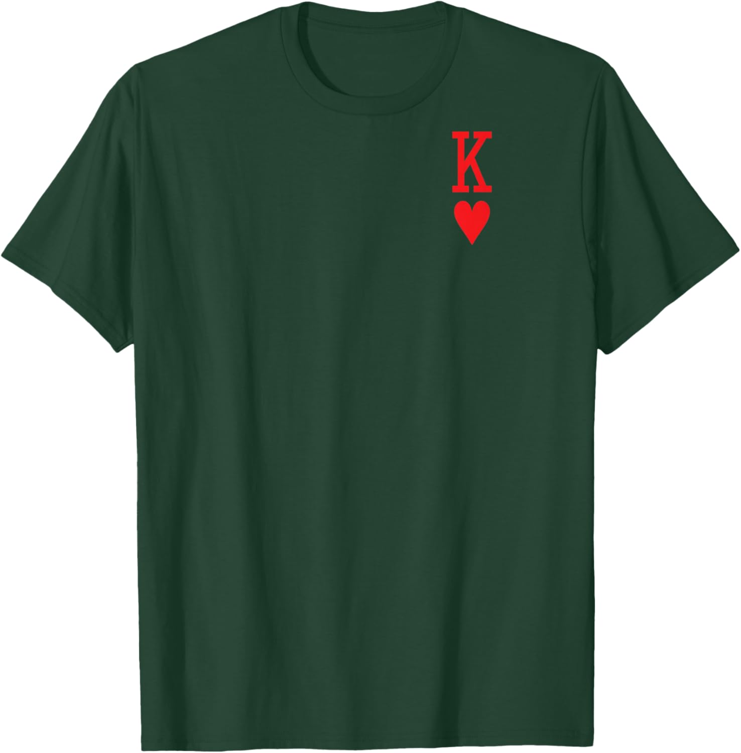 King of Hearts and Queen of Hearts Couples Matching Pajama Raglan Baseball T-Shirt - T-Shirt | Forest