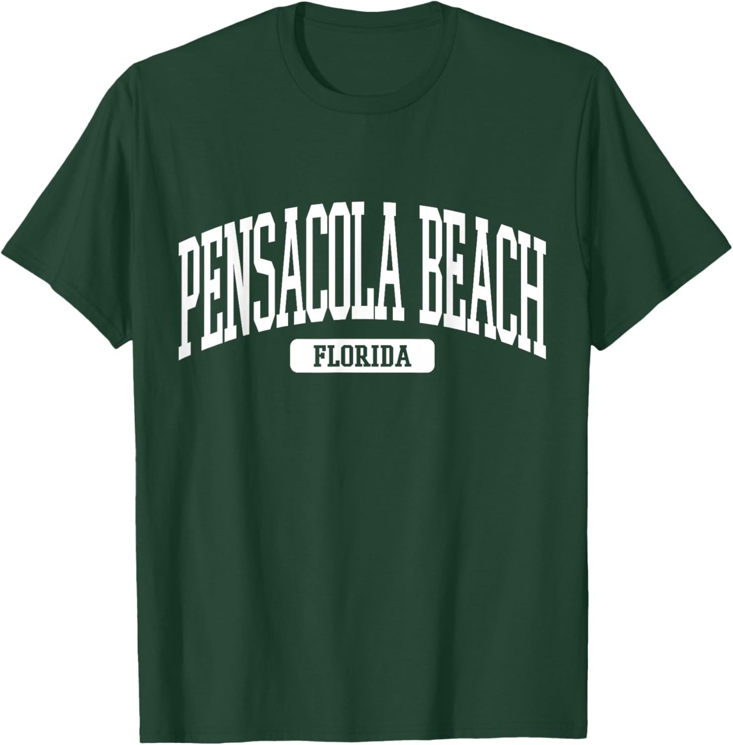 Pensacola Beach Florida Souvenir Beach, Retro, Minimalist T-Shirt - T-Shirt | Forest