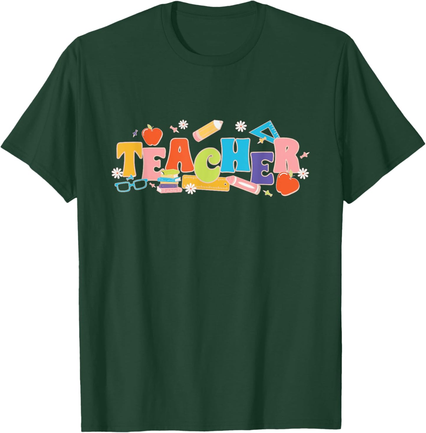 Teacher Art Men Women Funny School Teachers T-Shirt - T-Shirt | Forest