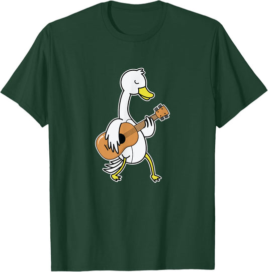 Goose playing Guitar T-Shirt - T-Shirt | Forest