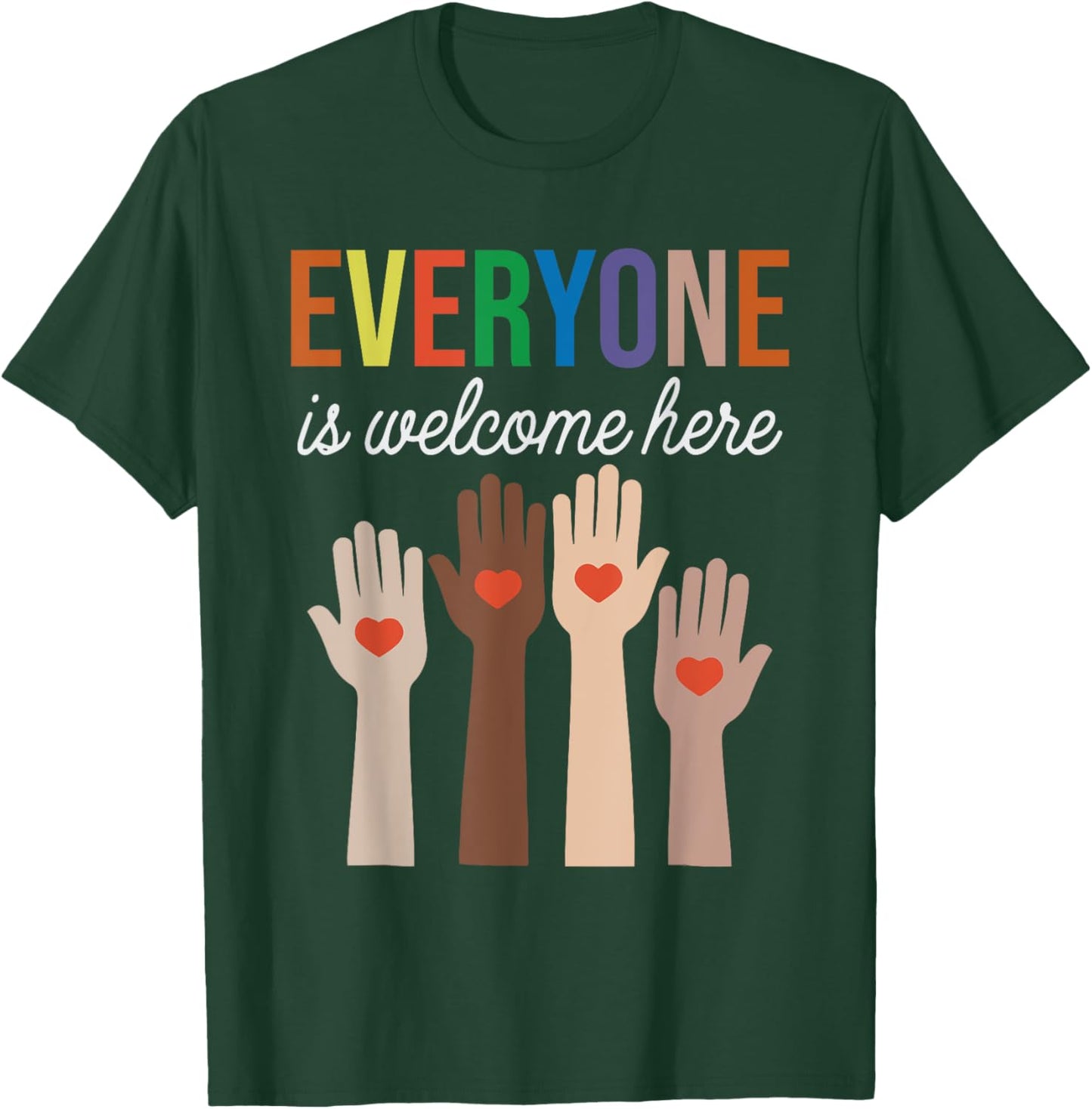 Everyone Is Welcome Here Idaho Teacher T-Shirt - T-Shirt | Forest