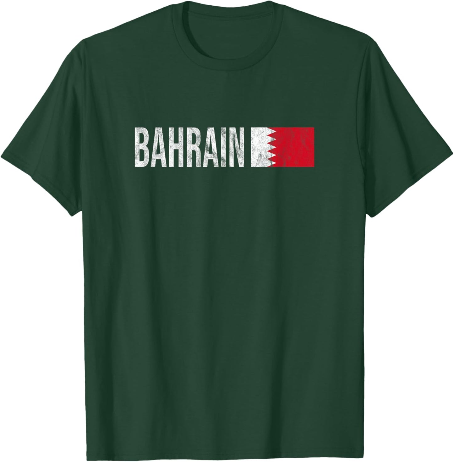 Bahrain Map and Flag Souvenir - Retro Bahrain Design T-Shirt - T-Shirt | Forest