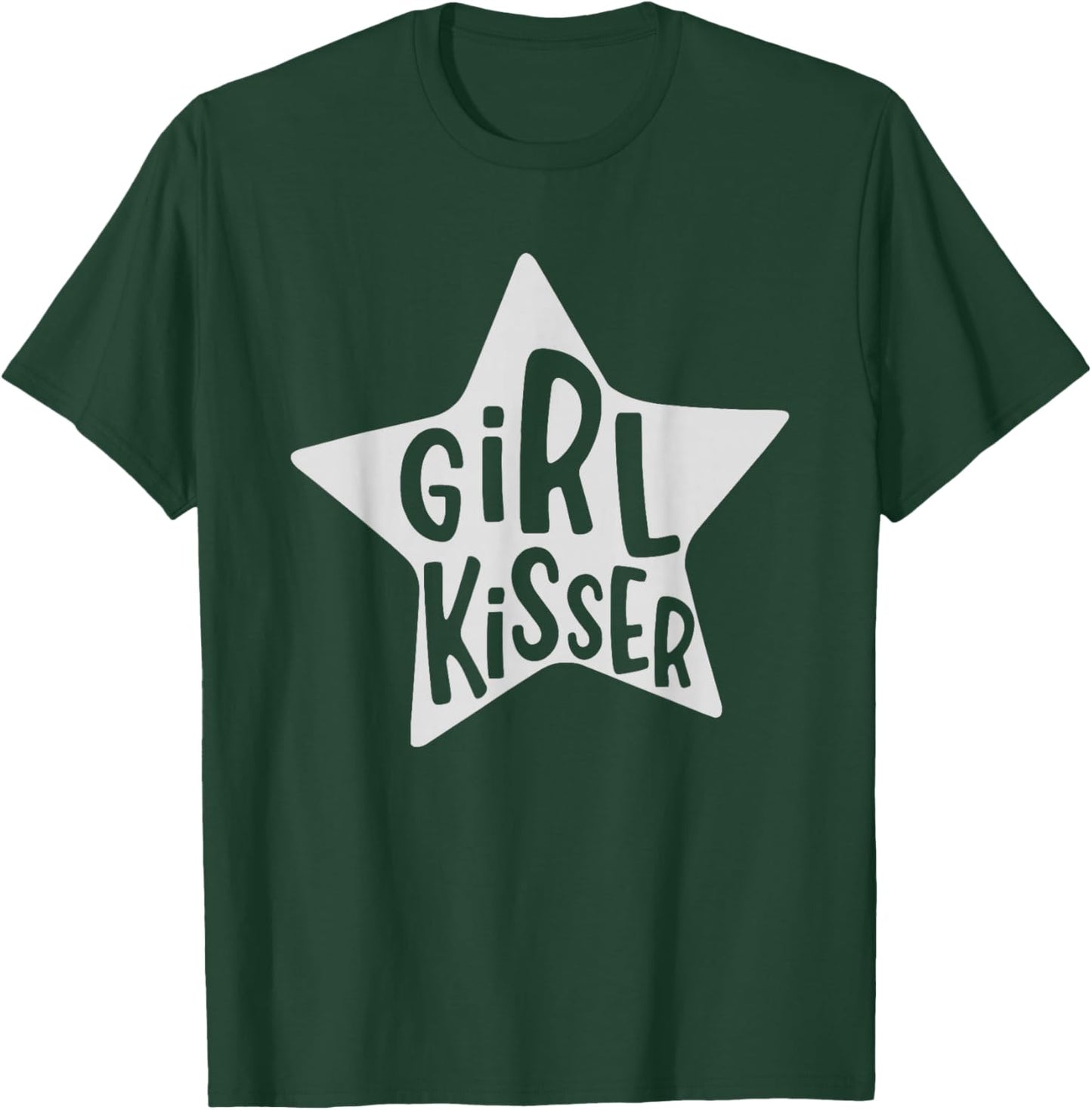 Vintage Retro Girl Kisser Heart Love Lesbians LGBT Pride T-Shirt - T-Shirt | Forest