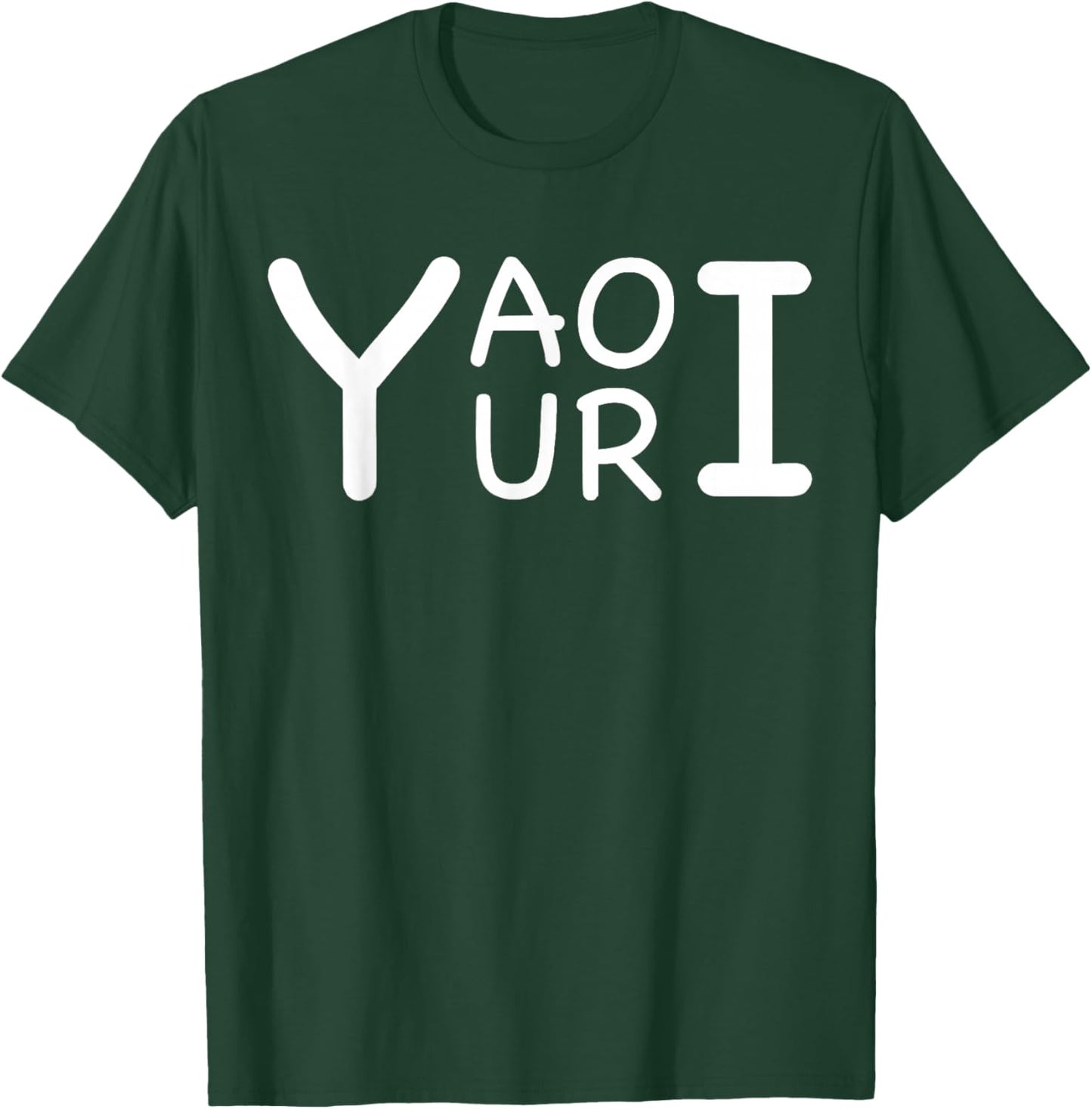 Yaoi Yuri Funny Anime Manga Fan Humor Novelty Typography T-Shirt - T-Shirt | Forest