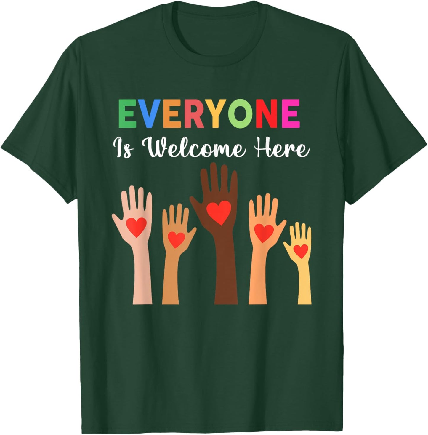 Everyone Is Welcome Here Idaho Teacher T-Shirt - T-Shirt | Forest