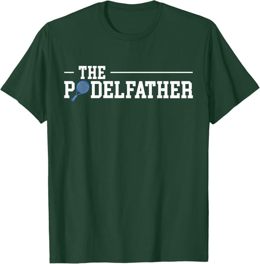 The PadelFather Dad Fathers Day Racquet Paddle T-Shirt - T-Shirt | Forest
