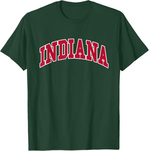 Indiana - Throwback Design T-Shirt - T-Shirt | Forest
