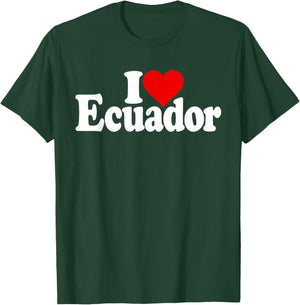 I Love Heart Ecuador T-Shirt - T-Shirt | Forest