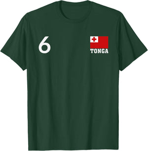 Tonga Number 6 National Flag Country Heritage T-Shirt - T-Shirt | Forest