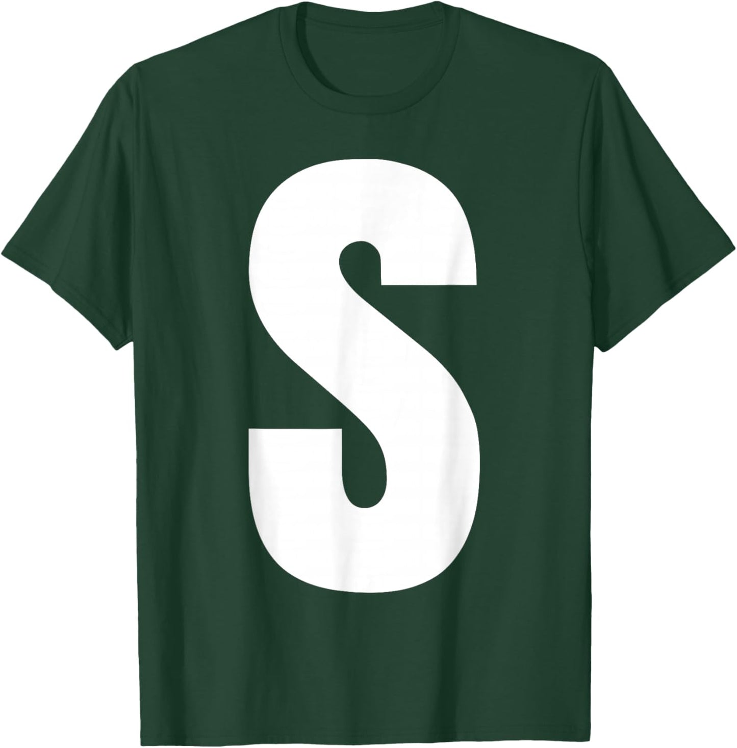 Letter S Capital Bold Alphabet Matching Monogram T-Shirt - T-Shirt | Forest