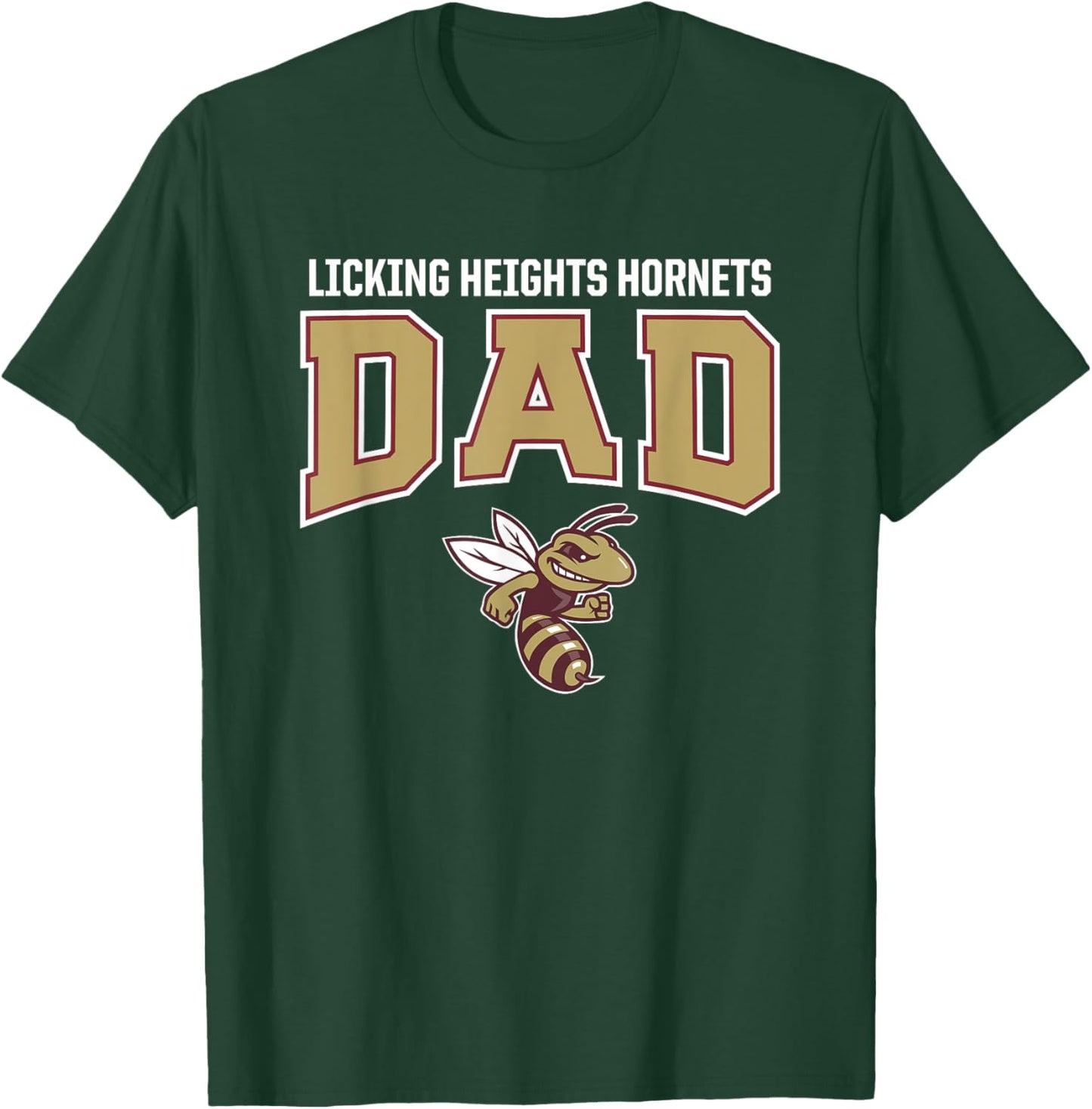 Licking Heights Hornets Logo Dad HS T-Shirt - T-Shirt | Forest