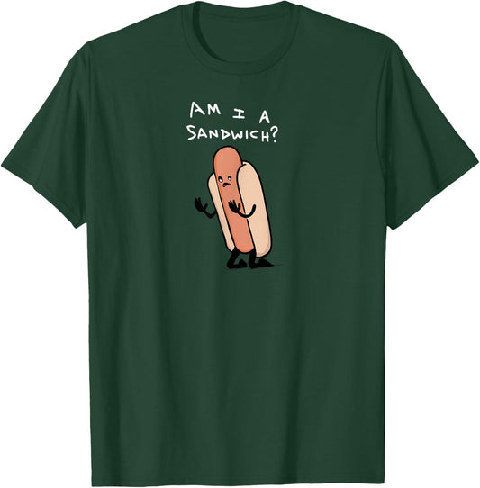 Threadless Nathan W. Pyle Am I A Sandwich? Graphic T-Shirt - T-Shirt | Forest