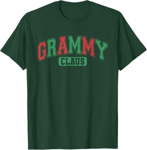 Grammy Claus Xmas Santa Hat Matching Family Christmas T-Shirt - T-Shirt | Forest