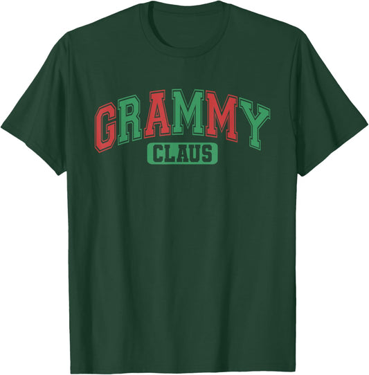 Grammy Claus Xmas Santa Hat Matching Family Christmas T-Shirt - T-Shirt | Forest