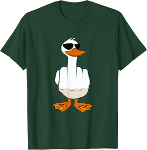 I Don't Give A Duck Funny Middle Finger Offensive Rude Duck T-Shirt - T-Shirt | Forest