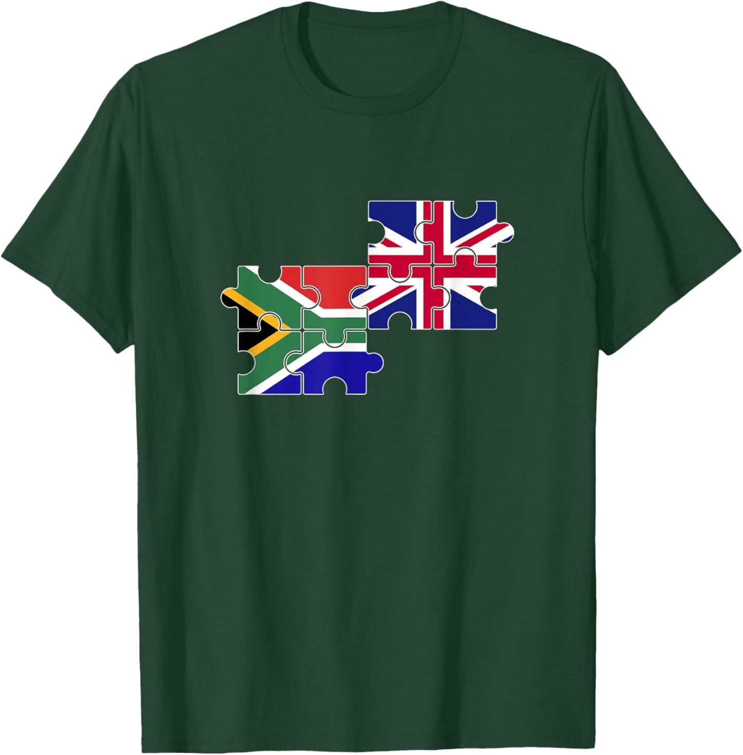 South Africa UK Flag British South African T-Shirt - T-Shirt | Forest