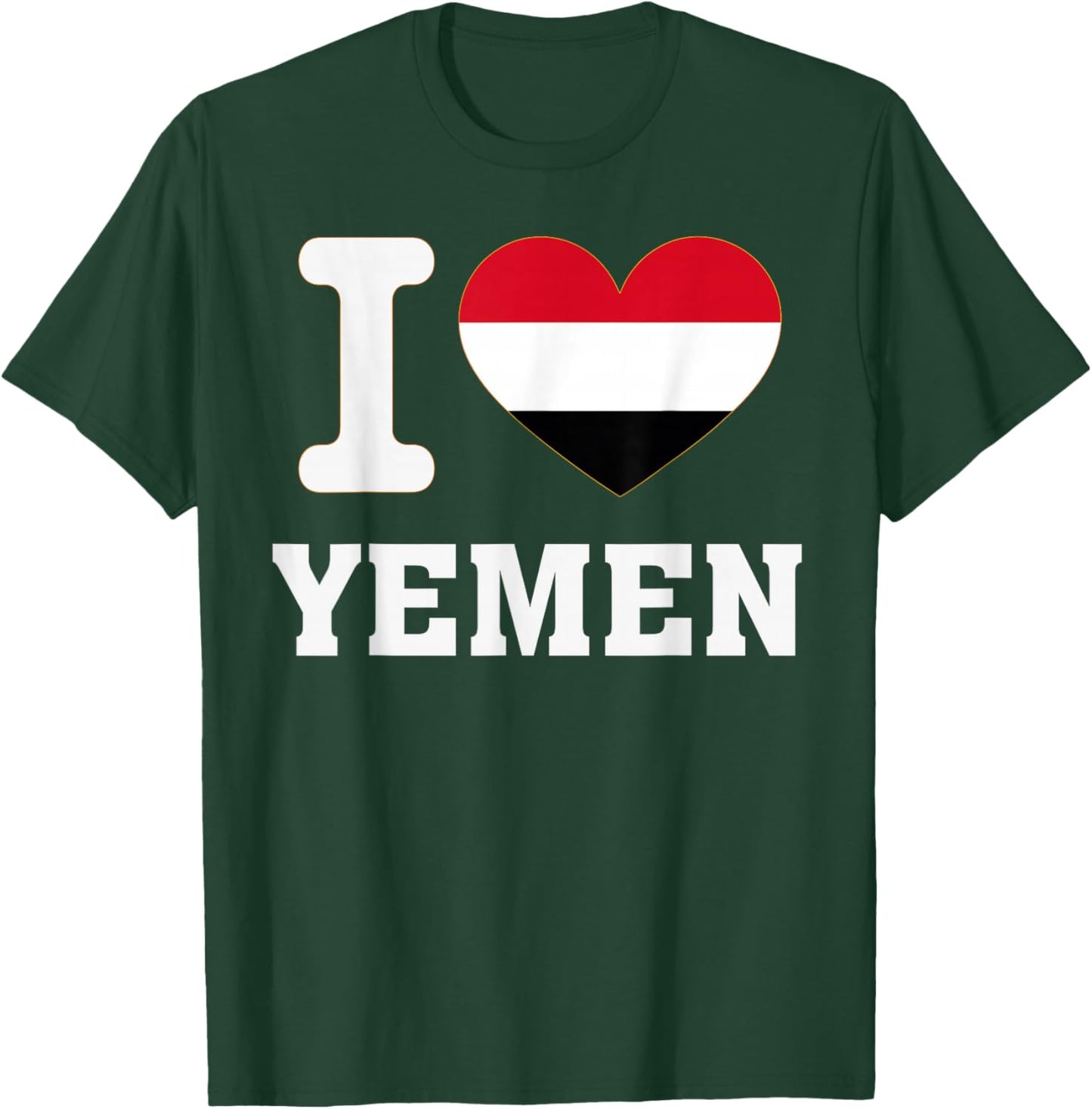 I Love Yemen Heart Souvenir Lovers Pride Travel T-Shirt - T-Shirt | Forest