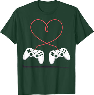 Gaming Heart Valentines Day and Kids T-Shirt - T-Shirt | Forest
