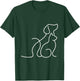 Dog Puppy and Baby Cat Heart - Animal Dog & Cat Heart T-Shirt - T-Shirt | Forest