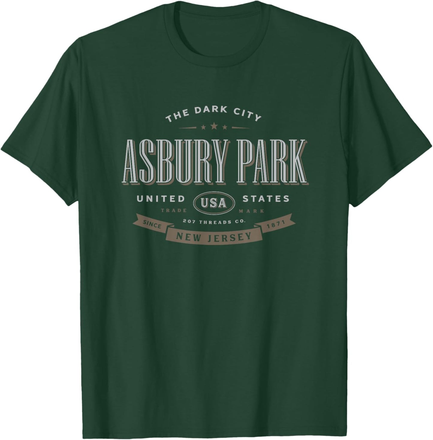 Asbury Park NJ New Jersey Vacation Souvenir T-Shirt - T-Shirt | Forest