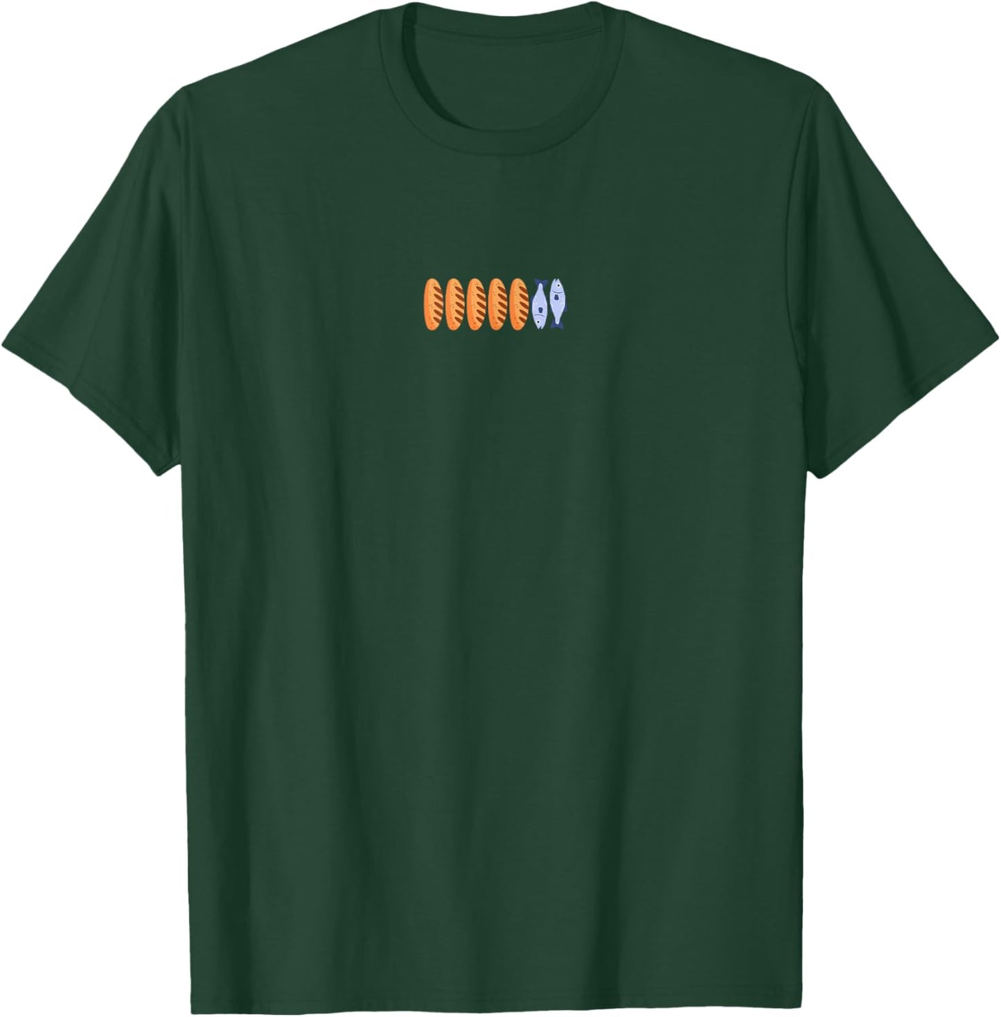 Fishes And Loaves Christian T-Shirt - T-Shirt | Forest