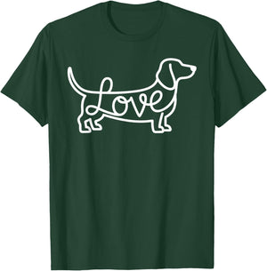 Cool Dachshund Art Women Wiener Dog Lover Dachshund T-Shirt - T-Shirt | Forest