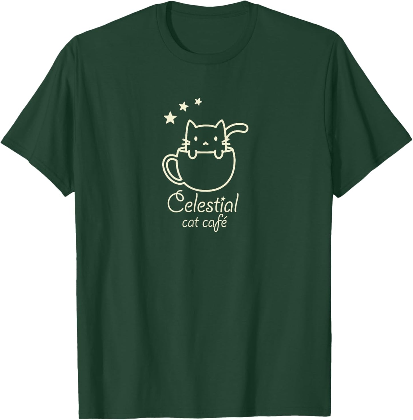 Celestial Cat Cafe A T-Shirt - T-Shirt | Forest