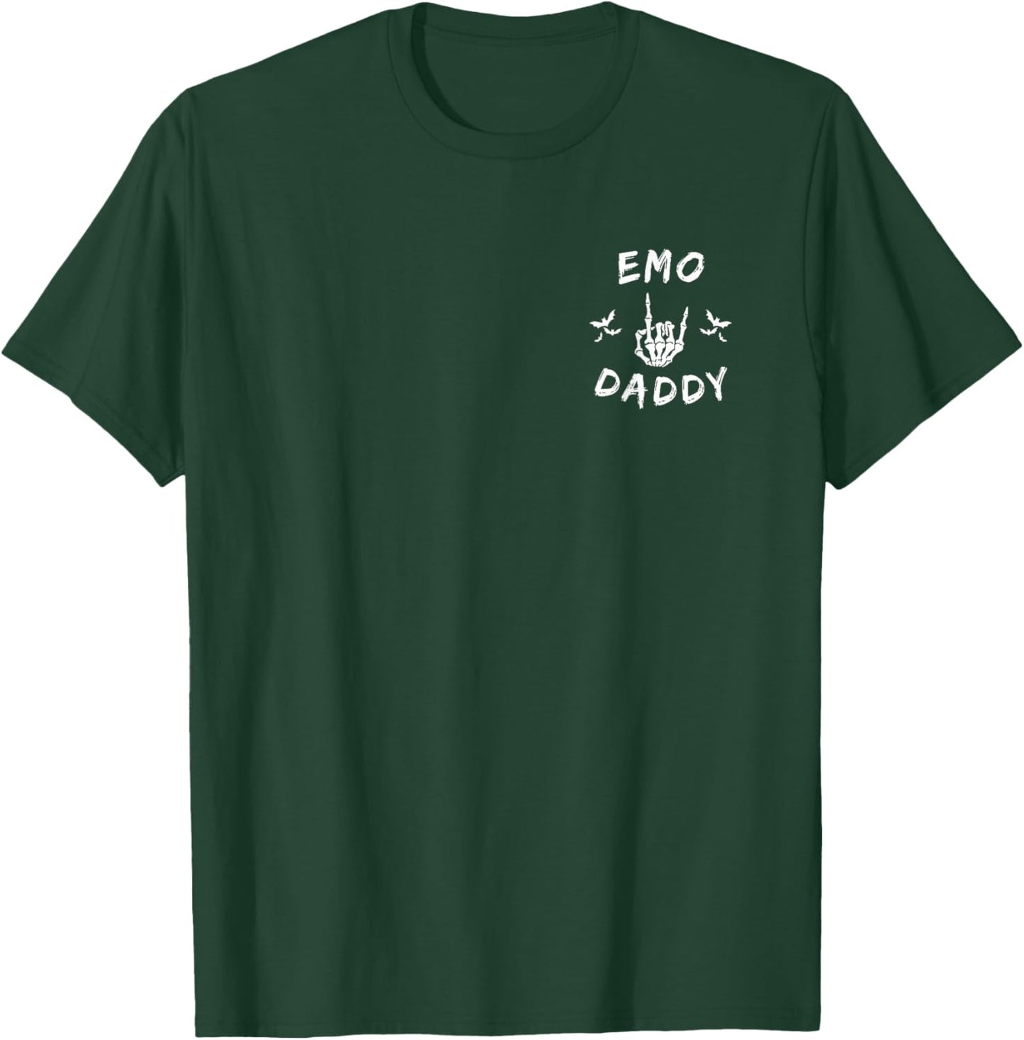 Emo daddy Emo dad Goth skeleton hand rock on father's Day T-Shirt - T-Shirt | Forest