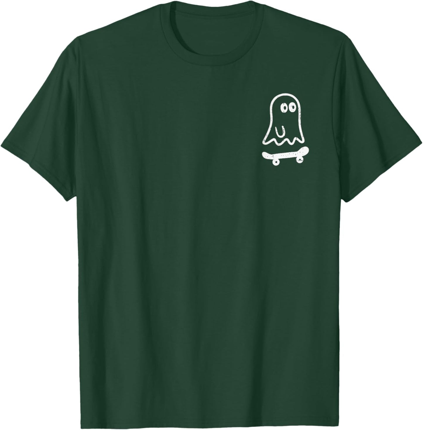 Ghost Skateboard Halloween Costume Skateboarding Boys Teens T-Shirt - T-Shirt | Forest