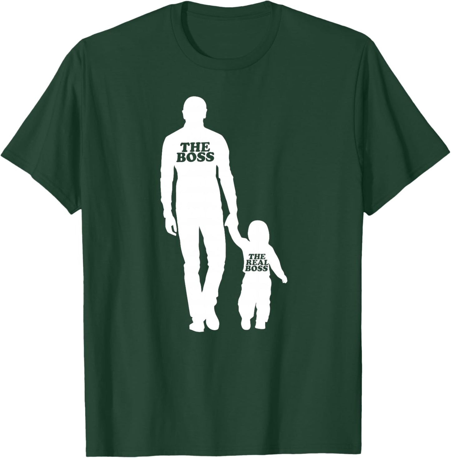 The Boss The Real Boss - Cadeaux de Couple Haut de Gamme T-Shirt - T-Shirt | Forest