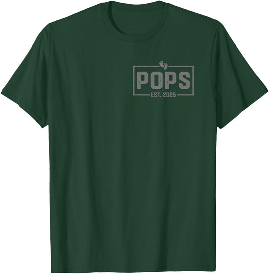 Pops Est 2025 Promoted To Pops 2025 New Pops T-Shirt - T-Shirt | Forest