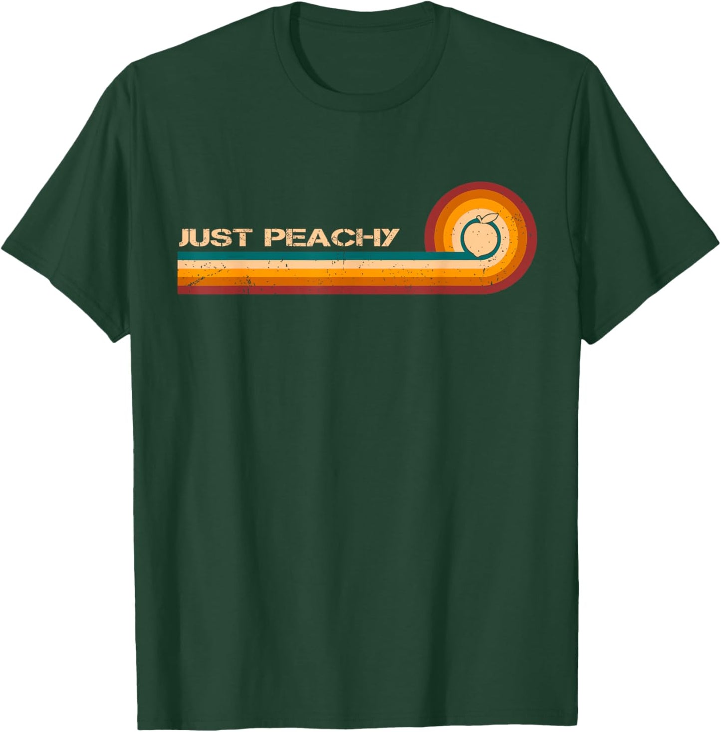 Sarcastic Shirt Retro Stripes Just Peachy Georgia Peaches T-Shirt - T-Shirt | Forest