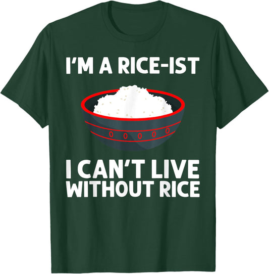 Funny Rice Art Women Asian Chinese Filipino Food T-Shirt - T-Shirt | Forest