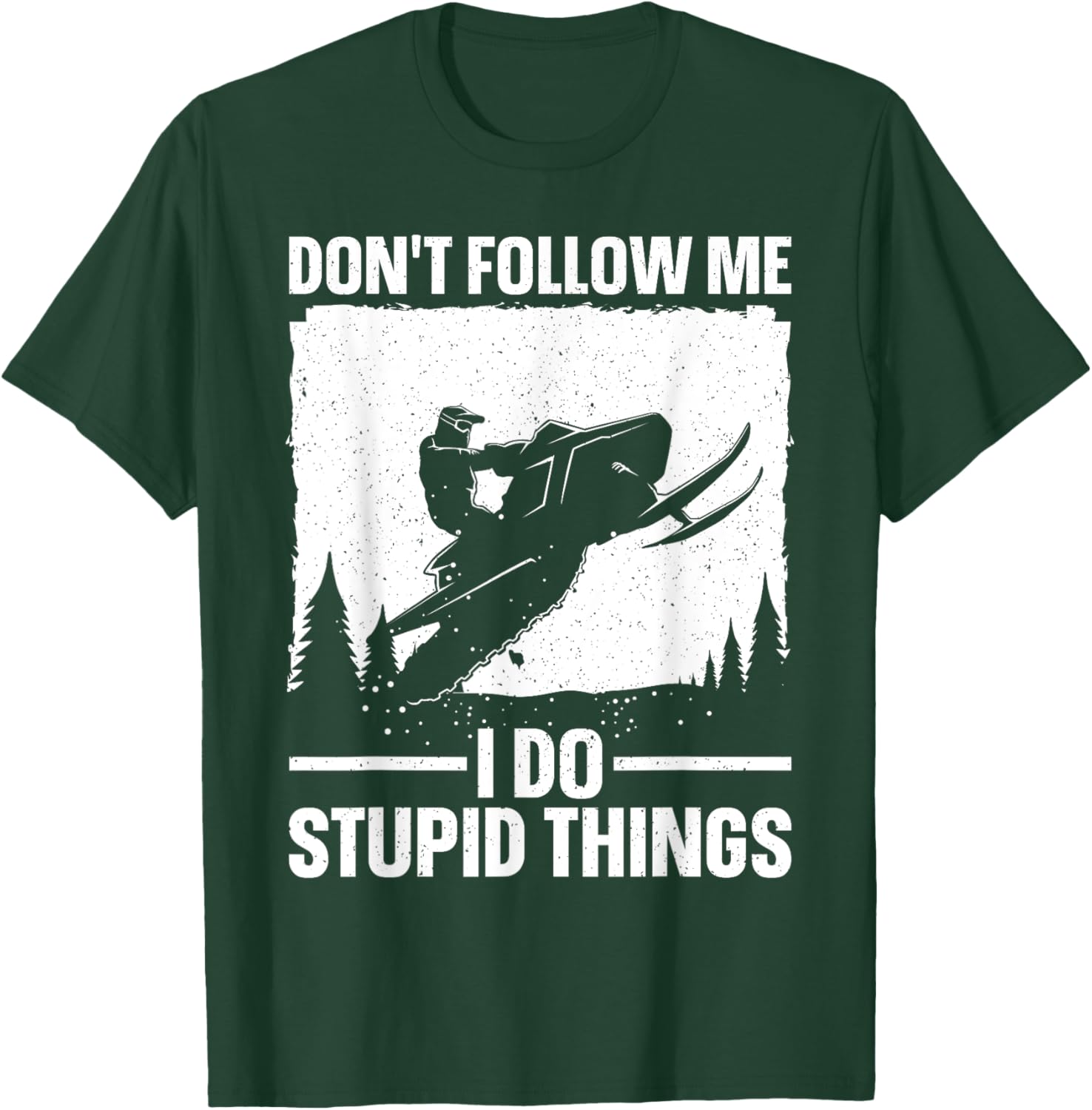 Snowmobile Art Women Snowmobiling Snowmobile Lover T-Shirt - T-Shirt | Forest