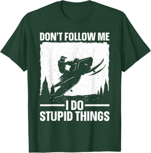 Snowmobile Art Women Snowmobiling Snowmobile Lover T-Shirt - T-Shirt | Forest