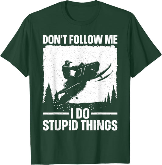 Snowmobile Art Women Snowmobiling Snowmobile Lover T-Shirt - T-Shirt | Forest