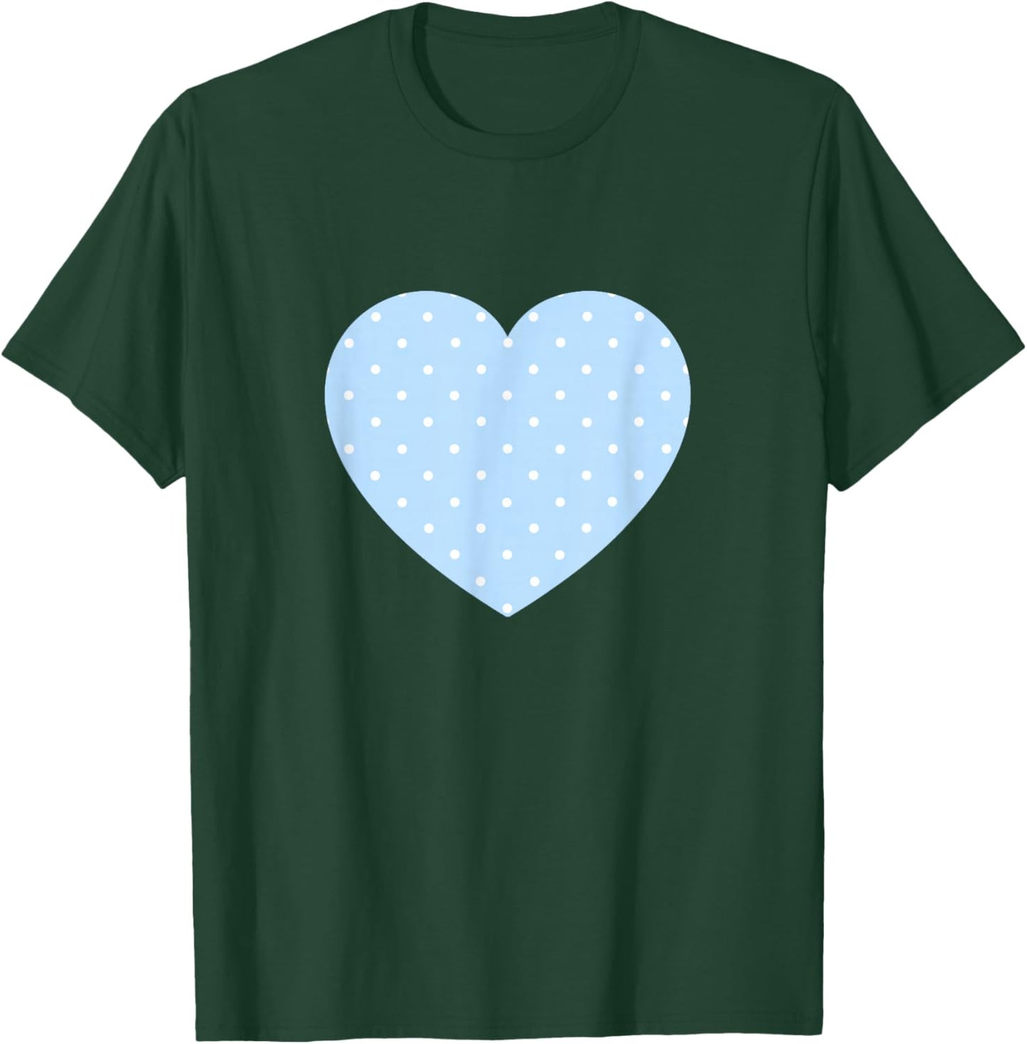 Light Blue Polka Dot Pattern Cute Minimalist Graphic T-Shirt - T-Shirt | Forest
