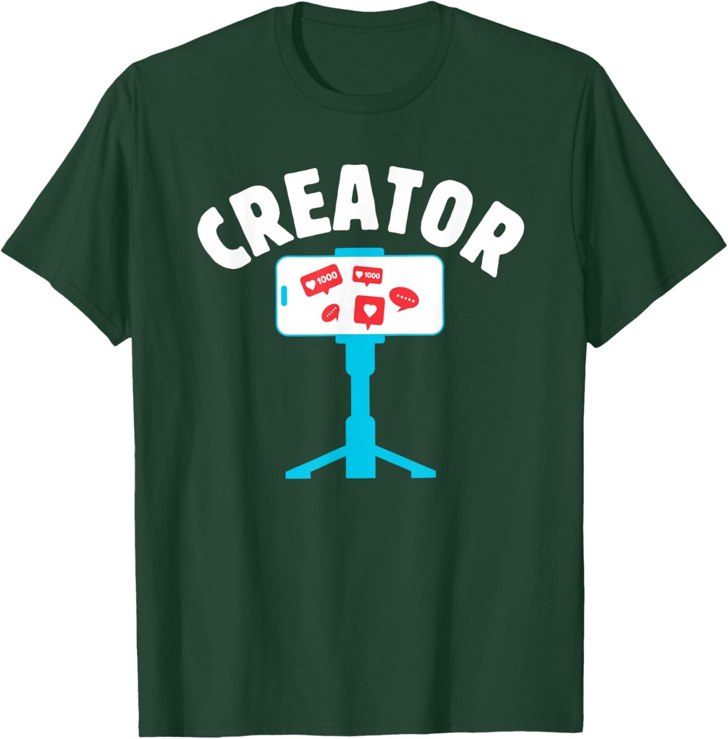 Content Creator blogger vlogger influencer Creator Podcast T-Shirt - T-Shirt | Forest