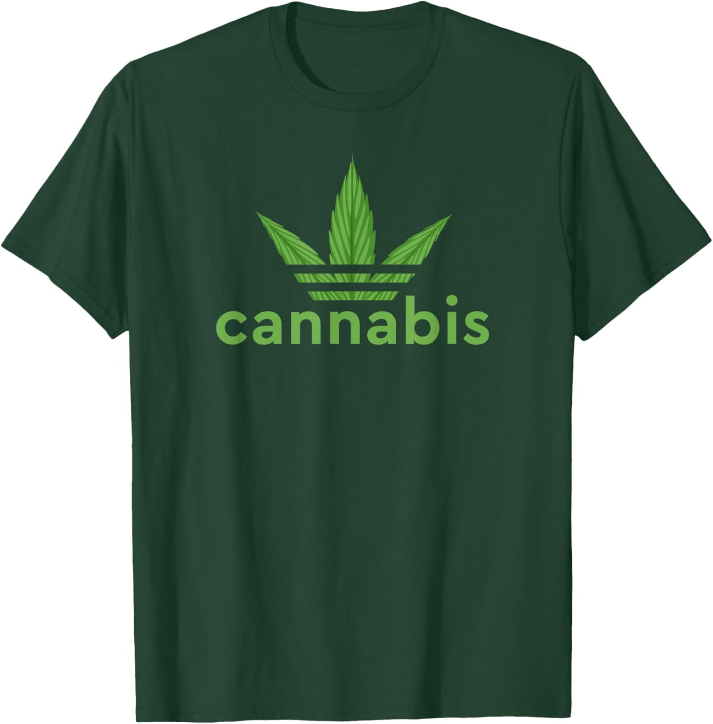 Cannabis Leaf Sport Design T-Shirt - T-Shirt | Forest