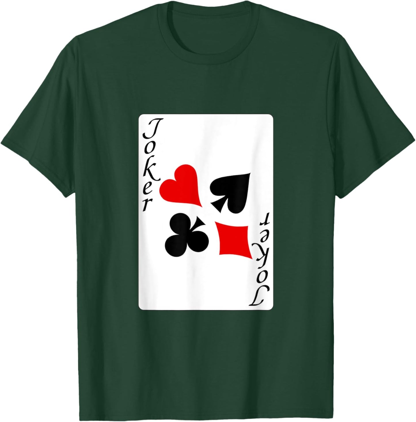 funny halloween shirt 2025 Joker Playing Card Costume fun T-Shirt - T-Shirt | Forest