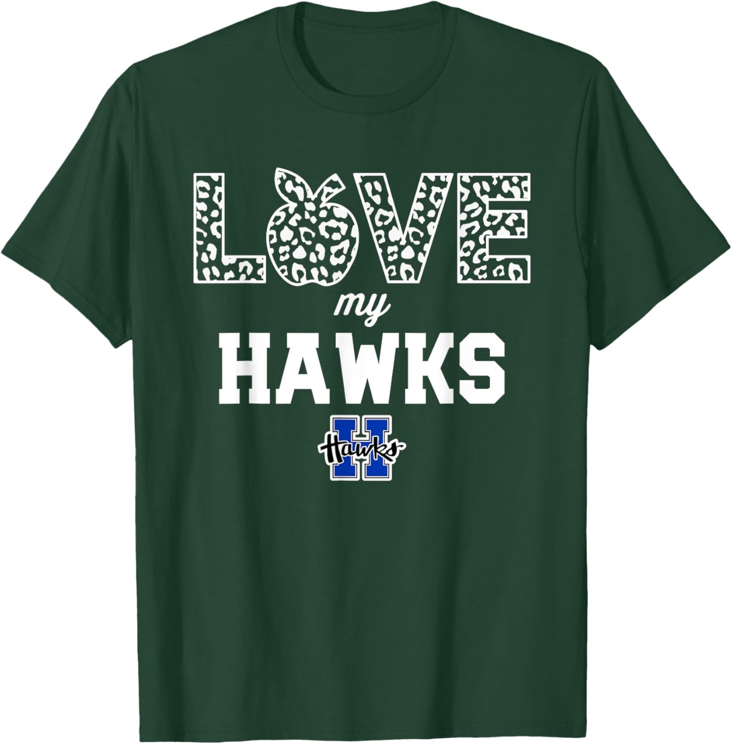 Hillsboro Hawks Logo Love My Team HS T-Shirt - T-Shirt | Forest