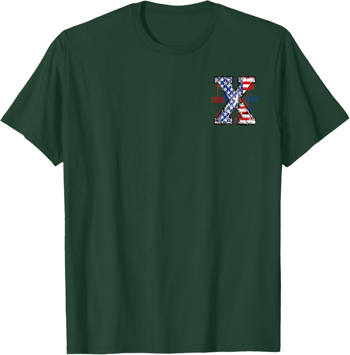 Generation-X Gen-X Retro Style 4th Of July (Two Sides) T-Shirt - T-Shirt | Forest