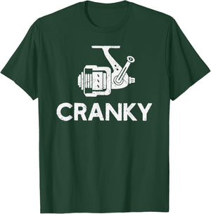 Funny Cranky Fishing Reel Pun for Fishermen T-Shirt - T-Shirt | Forest