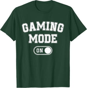 Gaming Mode On Funny Gamer Gift Men Kids Streamer Gaming T-Shirt - T-Shirt | Forest